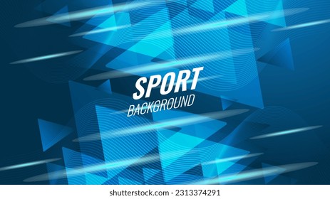 Layout design with dynamic shapes blue sport. Technology innovation concept vector background