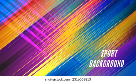 Diseño de diseño con formas dinámicas arco iris Sport. Antecedentes vectoriales del concepto de innovación tecnológica