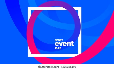 Layout design with dynamic shapes for sport event, tournament or championship. Sport background.