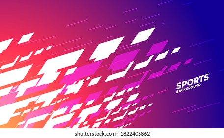 Layout design with dynamic shapes for sports. Abstract graphic background.