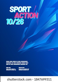 Layout design with explosion of shards. Vector illustration for poster, flyer or website design.