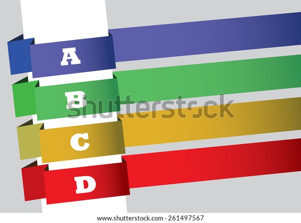 Layout Design Four Slanted Strips Colorful Stock Vector Royalty Free 261497567