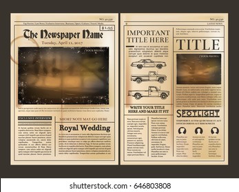 Old Newspaper Template Images Stock Photos Vectors Shutterstock