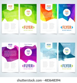 layout design geometric template background abstract poster vector template set of advertisement covering or advert with shape background template design plan publication booklet design plan ad design