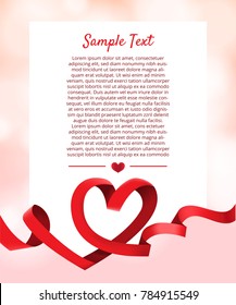 Layout design mockup for concept valentine festive love moment. Illustrator vector.