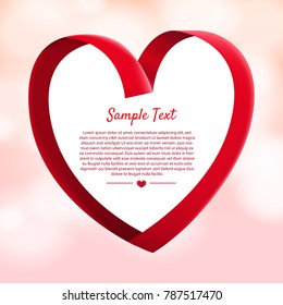 Layout design mockup for concept valentine festive love moment. Illustrator vector.