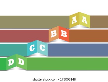 Layout design of paper banner with own area for text. Vector illustration.