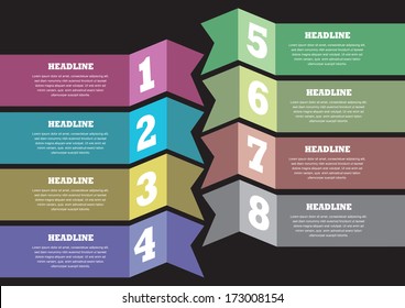 Layout design of paper banner with own area for text. Vector illustration.