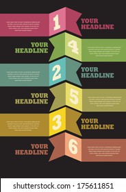 Layout design of paper banners with own area for text. Vector illustration.