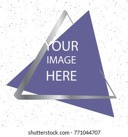 Layout for design presentation. Template with abstract sign. Minimalist modern logo. Concept style image for trendy poster, placard, banner, cover, decorated, brochure, flyer.
