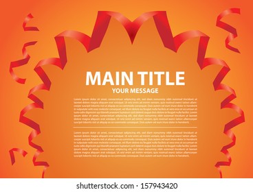 Layout design of red banners with own area for text. Vector illustration.