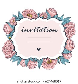  Layout design with roses, dotted background. Vector illustration. Design for menu, card, invitation.