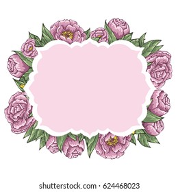  Layout design with roses, dotted background. Vector illustration. Design for menu, card, invitation.