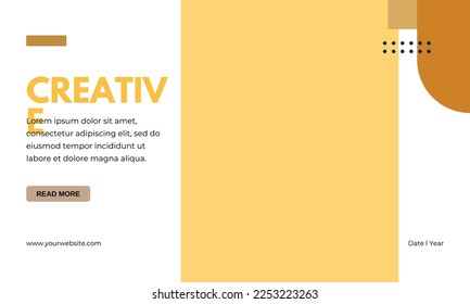 Layout design for social media post, landing page template