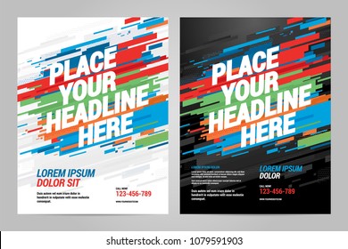 Layout design Sports invitation template. Can be adapt to Brochure, Annual Report, Magazine, Poster.
