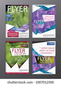 Layout design template Annual Report Flyer Leaflet Modern background. illustration vector polygon 