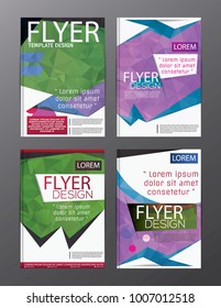 Layout design template Annual Report Flyer Leaflet Modern background. illustration vector polygon 
