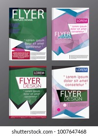 Layout design template Annual Report Flyer Leaflet Modern background. illustration vector polygon 