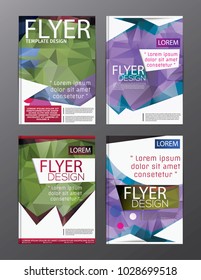 Layout design template Annual Report Flyer Leaflet Modern background. illustration vector polygon 