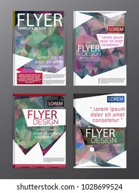 Layout design template Annual Report Flyer Leaflet Modern background. illustration vector polygon 