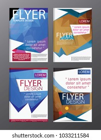 Layout design template Annual Report Flyer Leaflet Modern background. illustration vector polygon 