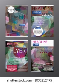 Layout design template Annual Report Flyer Leaflet Modern background. illustration vector polygon