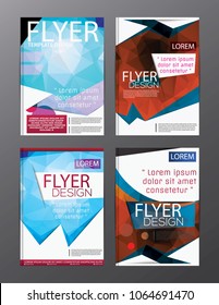 Layout-Design-Vorlage Geschäftsbericht Flyer Faltblatt Moderner Hintergrund. Illustrationsvektorpolygon 