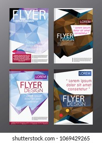 Layout design template Annual Report Flyer Leaflet Modern background. illustration vector polygon 
