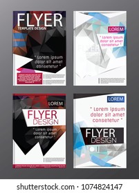 Layout design template Annual Report Flyer Leaflet Modern background. illustration vector polygon 