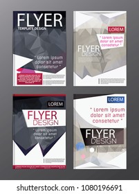 Layout design template Annual Report Flyer Leaflet Modern background. illustration vector polygon 