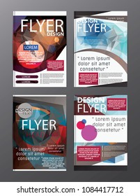 Layout design template Annual Report Flyer Leaflet Modern background. illustration vector polygon 