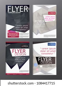 Layout design template Annual Report Flyer Leaflet Modern background. illustration vector polygon 