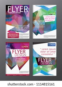 Layout design template Annual Report Flyer Leaflet Modern background. illustration vector polygon 