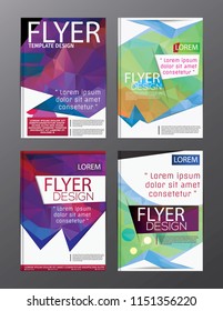Layout design template Annual Report Flyer Leaflet Modern background. illustration vector polygon 