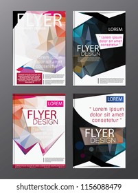 Layout design template Annual Report Flyer Leaflet Modern background. illustration vector polygon 