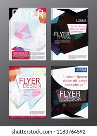 Layout design template Annual Report Flyer Leaflet Modern background. illustration vector polygon 