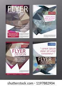 Layout design template Annual Report Flyer Leaflet Modern background. illustration vector polygon 