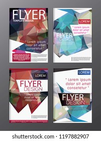 Layout design template Annual Report Flyer Leaflet Modern background. illustration vector polygon 