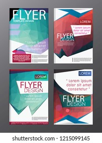 Layout design template Annual Report Flyer Leaflet Modern background. illustration vector polygon 