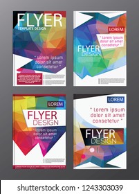 Layout design template Annual Report Flyer Leaflet Modern background. illustration vector polygon 