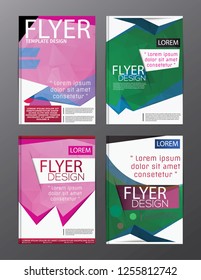 Layout design template Annual Report Flyer Leaflet Modern background. illustration vector polygon 