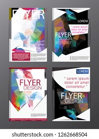 Layout design template Annual Report Flyer Leaflet Modern background. illustration vector polygon 