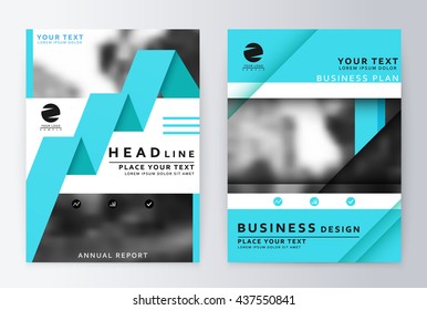 Layout design template, annual report brochure. Business flyer design template. Background cover report.  List for the annual report of the blue 