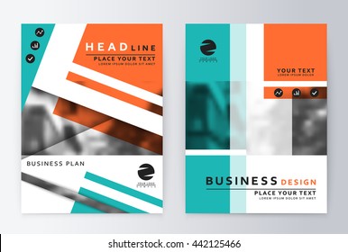 Layout design template, annual report brochure. Business flyer design template