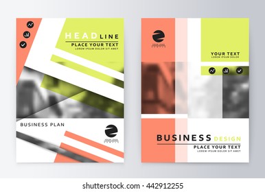 Layout design template, annual report brochure. Business flyer design template