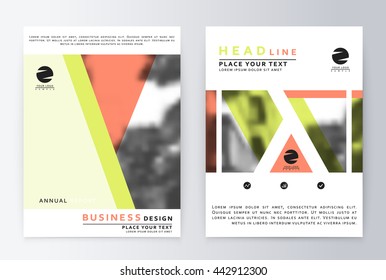 Layout design template, annual report brochure. Business flyer design template