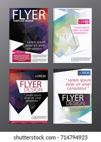 Layout design template Annual Report Flyer Leaflet Modern background. illustration vector polygon 
