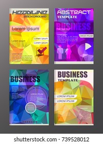 Layout design template Annual Report Flyer Leaflet Modern background. illustration vector polygon 