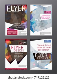 Layout design template Annual Report Flyer Leaflet Modern background. illustration vector polygon 