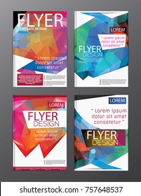 Layout design template Annual Report Flyer Leaflet Modern background. illustration vector polygon 